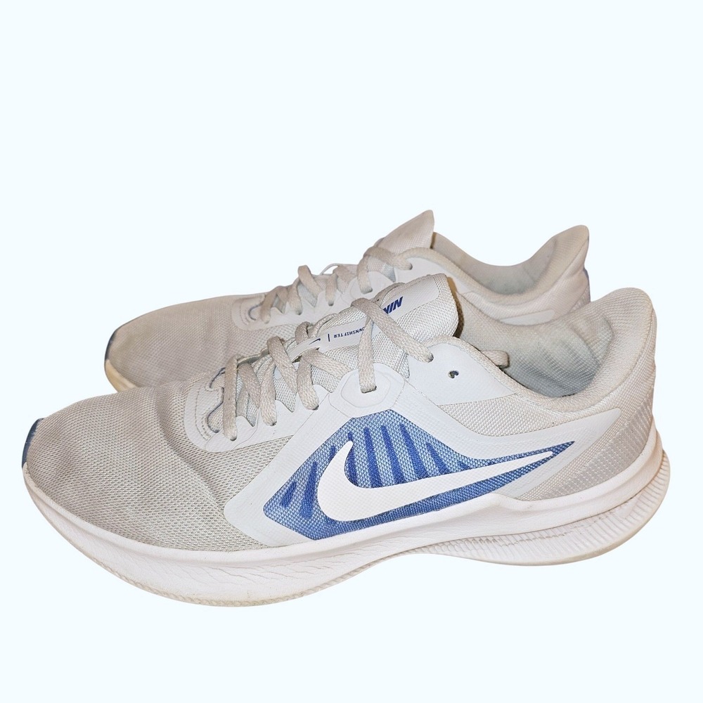 Nike‎ Downshifter 10 Running Shoes Mens Gray Blue White Sneakers CI9981-001